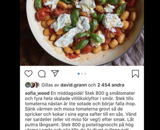 Sofia Woods gnocchi med tomatsås & sardeller