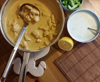 Chicken tikka masala och yoghurtdressing recept