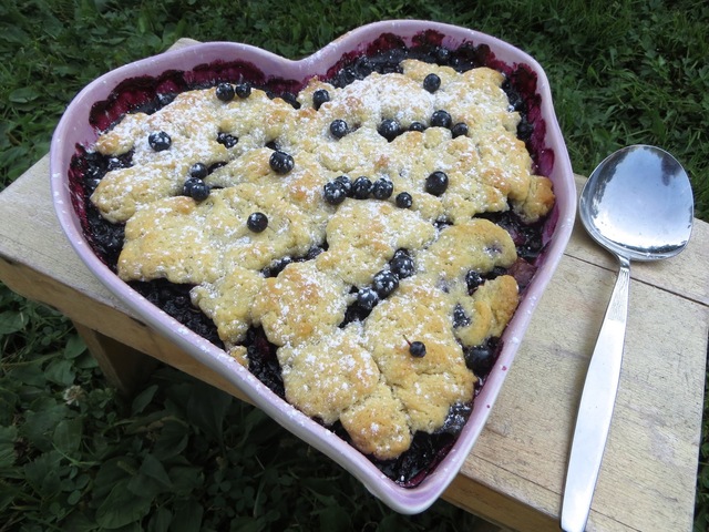 Temavecka: Blueberry peach cobbler