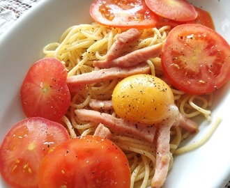 Veckomatsedel och Pasta med tomat & kassler