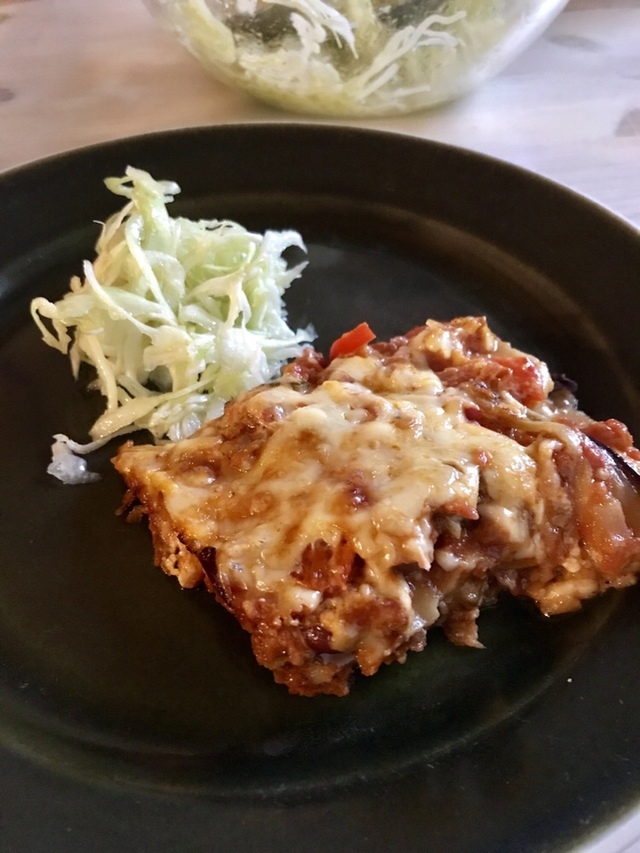 Vegetarisk rest-lasagne