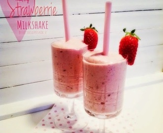 Healthy strawberrie milkshake - hälsosamt är gott