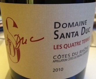 Santa Duc Les Quatre Terres 2010, Côtes du Rhône, Frankrike, 119 kr