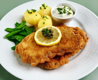 Vegansk schnitzel med kaprissås