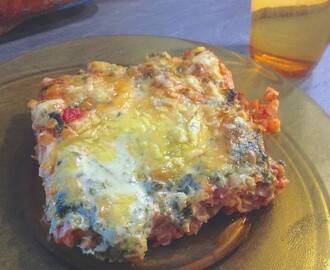 Vegetarisk lasagne med linser