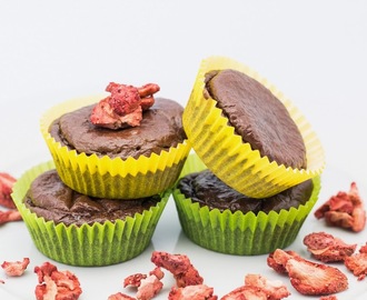 Chocolate Strawberry Protein Muffins