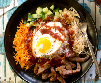 Bibimbap – koreansk pytt i panna