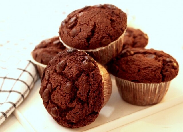 Stora Chokladmuffins