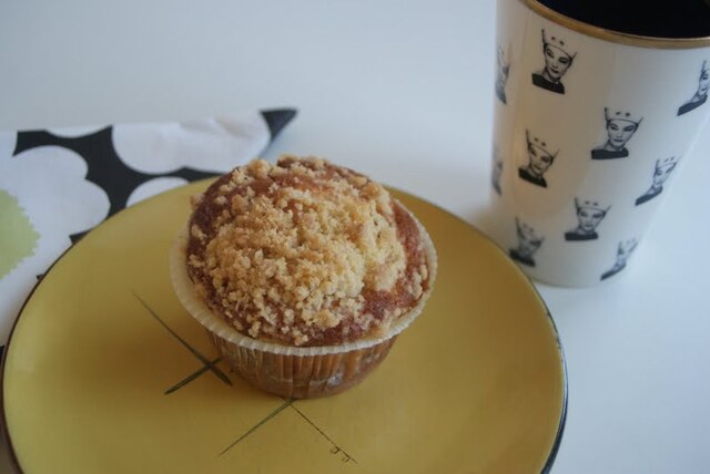 Äppel och kanel Muffins med strössel (cupcake)