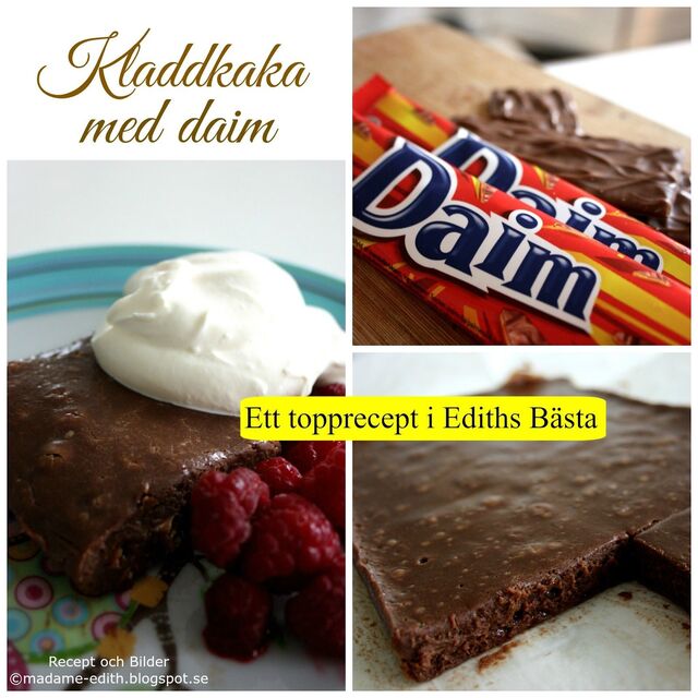 Kladdkaka med daim – Daimrutor