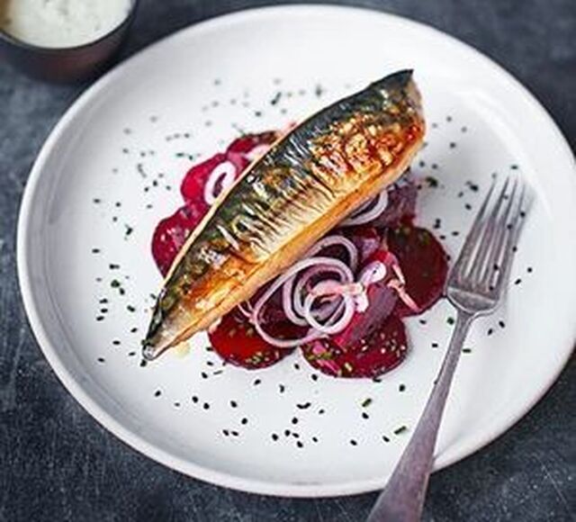 Chargrilled mackerel with sweet & sour beetroot | Recipe | Mackerel recipes, Bistro food, Bbc good food recipes