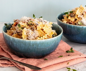 Vegansk pastasås med champinjoner