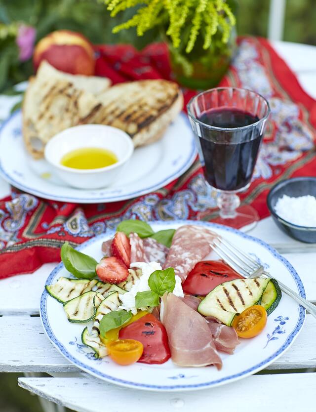 Antipasti med grillade grönsaker