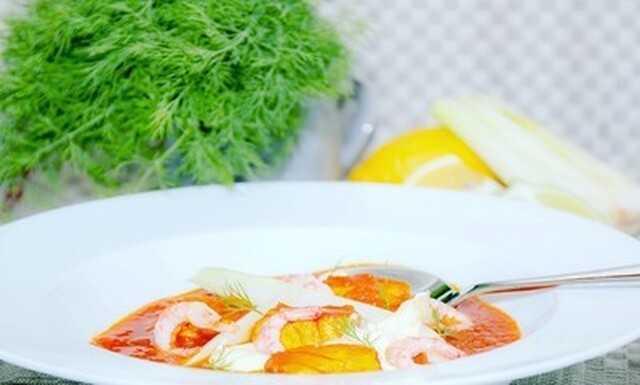 Fisksoppa med saffran och citrusaioli