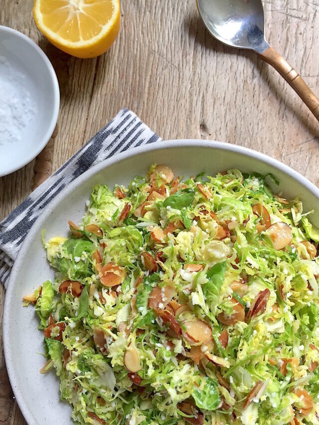 Shaved Brussels Sprouts Salad with Lemon and Pecorino