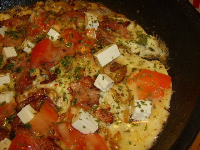 Omelett med bacon