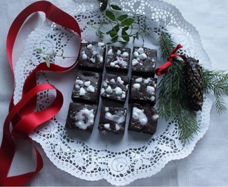 Candy cane brownies