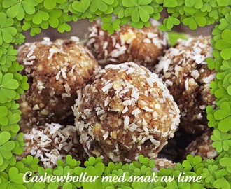 Cashewbollar med smak av lime