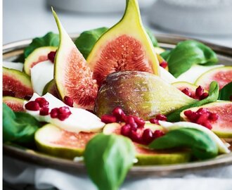 Sallad med mozzarella och färska fikon