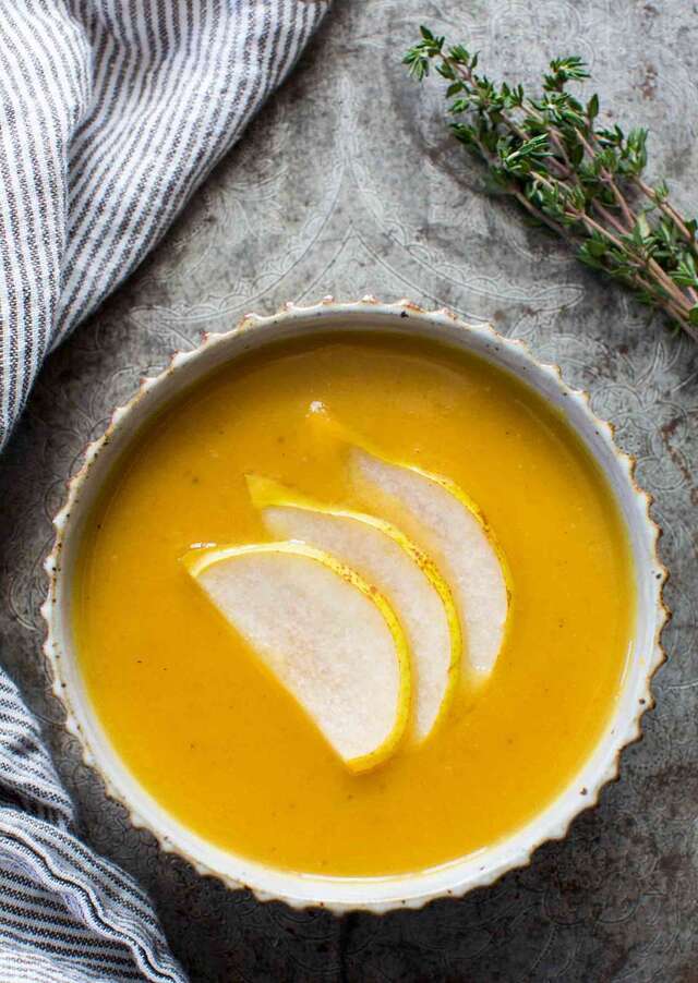 Curried Squash and Pear Soup