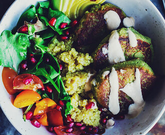 Vegetariska biffar med quinoa