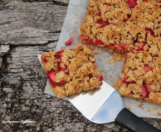 Flap jacks med färska jordgubbar