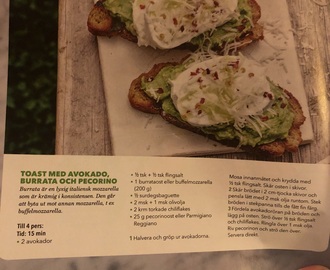 Toast m avocado, burrata o pecorino