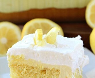 Cream Cheese Lemonade Poke Cake