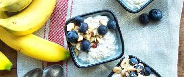 Overnight oats med banan och vanilj