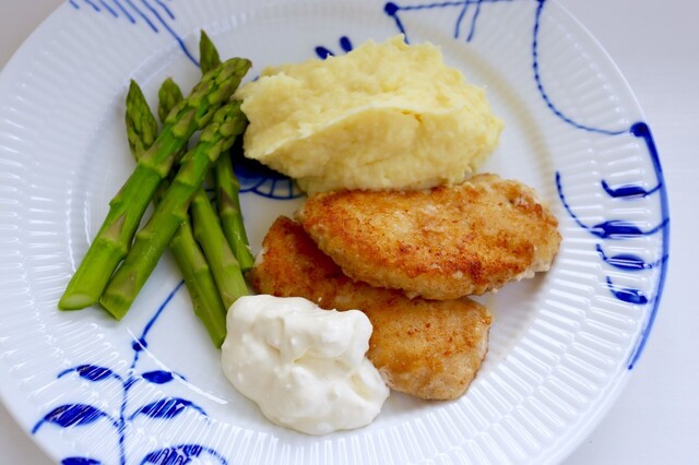 Parmesanpanerad kycklingfile med potatispure