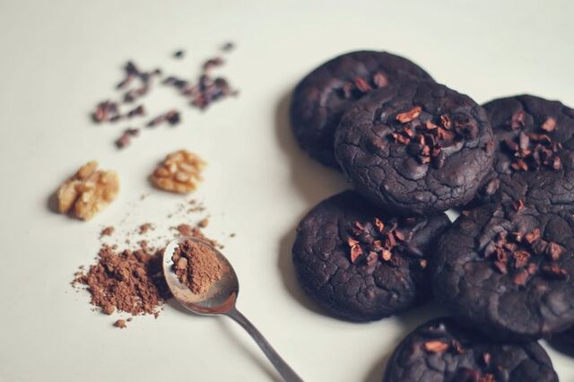 Peppermint black bean brownies