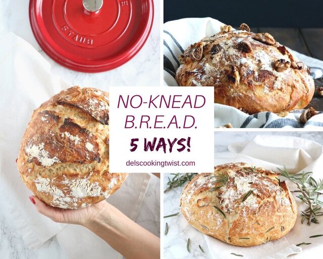 No-Knead Bread: 5 ways!