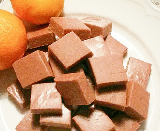 Skumtomtefudge med clementin och apelsin