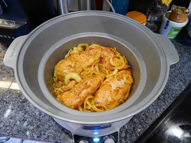 Kyckling äpple-curry i Crock-Pot