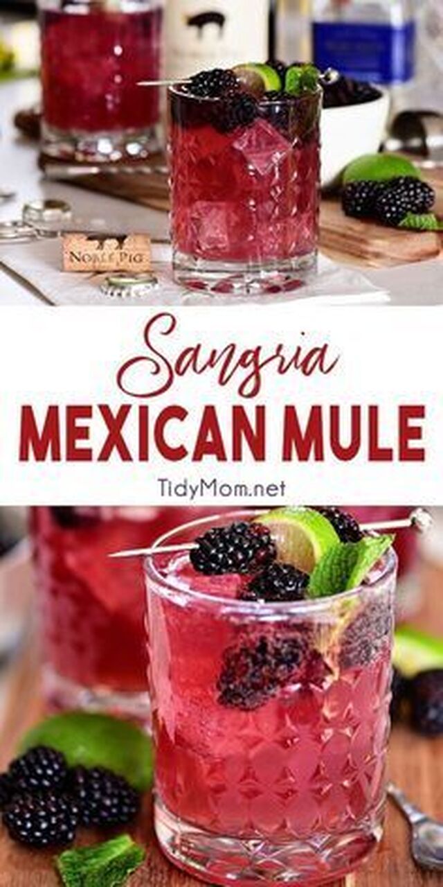 Wine lovers this Moscow Mule is for you!! Sangria Mexican Mule is a tequila based version of the classic Mosc… | Mule cocktail recipe, Boozy drinks, Alcohol recipes