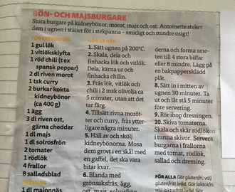 Bön och majsburgare