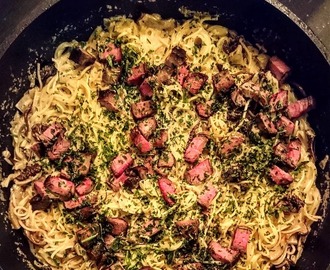 Therese on Instagram: “Oxfilé & Gorgonzola pasta ? #pasta#oxfile #gorgonzola #instapic#meat#kött #imittkök#middag #dinner #godmat#instamat#hemlagad #hemlagat…”