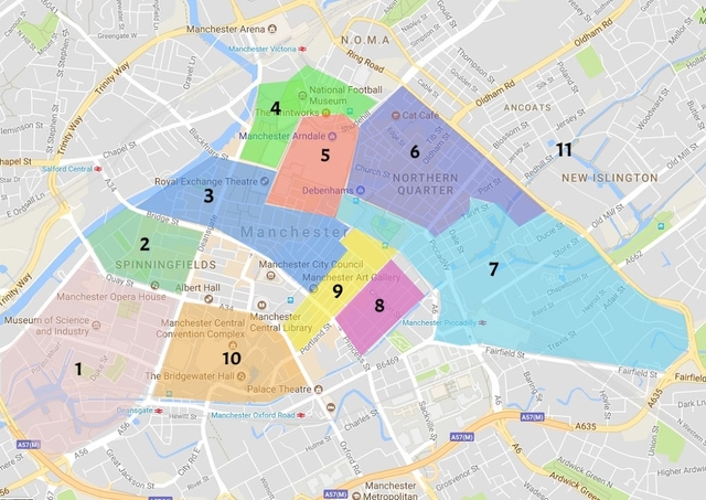 Manchesters stadsdelar