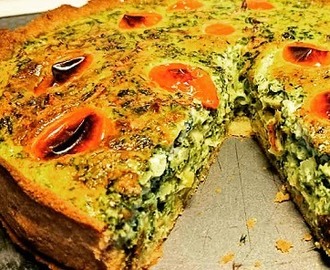 Smarta Diabetiker on Instagram: “Spenat- och olivpaj  En paj med härliga färger, spenat- och olivpaj. Pajen är också lakto-ovo-vegetarisk, och för de som inte tål eller…”