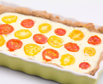 Ricotta-Cherry Tomato Quiche