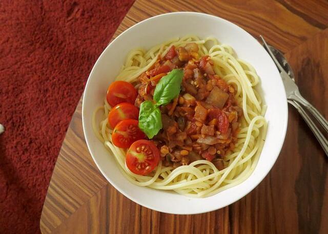 Pastasås med aubergine