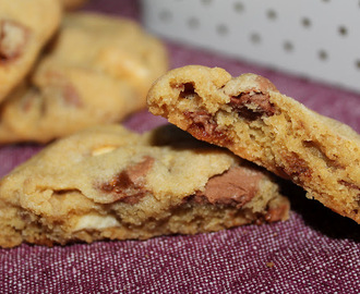 Cookies med daim och vit choklad