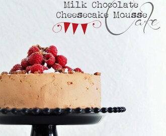 Milk Chocolate Cheesecake Mousse Cake (No Bake Mjölkchoklad Cheesecake med Daim)