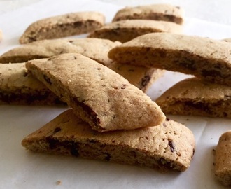 Chocolate chip cookie snittar.