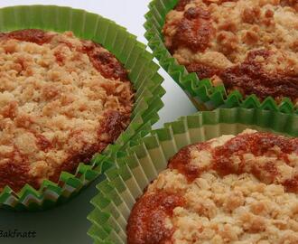 Rabarbermuffins med crumble