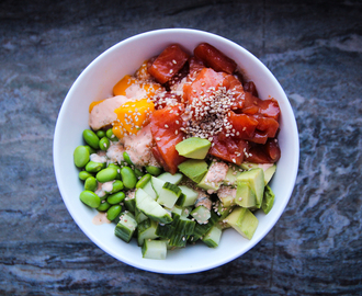 Homemade poké bowl