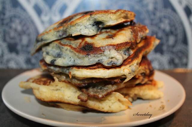 Nyårsfrukost - Blueberry pancakes