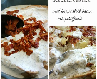 Kycklingfilé med bacon och persiljesås