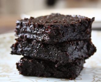 Fudgy Cocoa Avocado Brownies (Butter, Egg & Flour-Free)