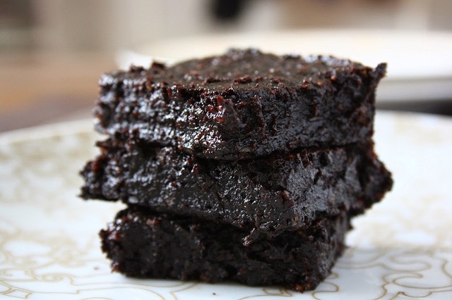 Fudgy Cocoa Avocado Brownies (Butter, Egg & Flour-Free)
